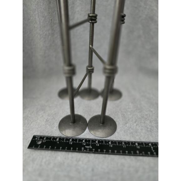 Metal Store Or Dresser Jewelry Free Standing Display Organizer 5 Loops - Picture 4 of 11